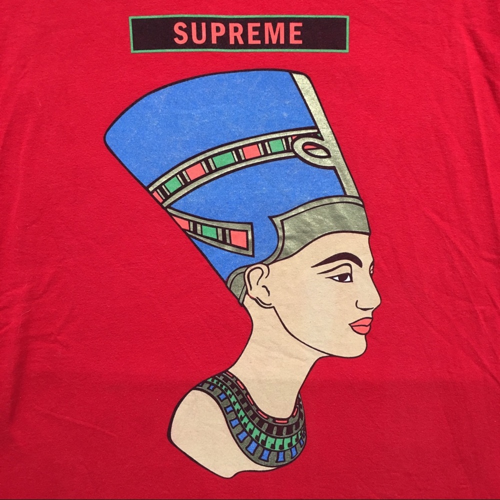 Supreme Red Nefertiti Graphic Tee SS14 - Picture 3 of 6